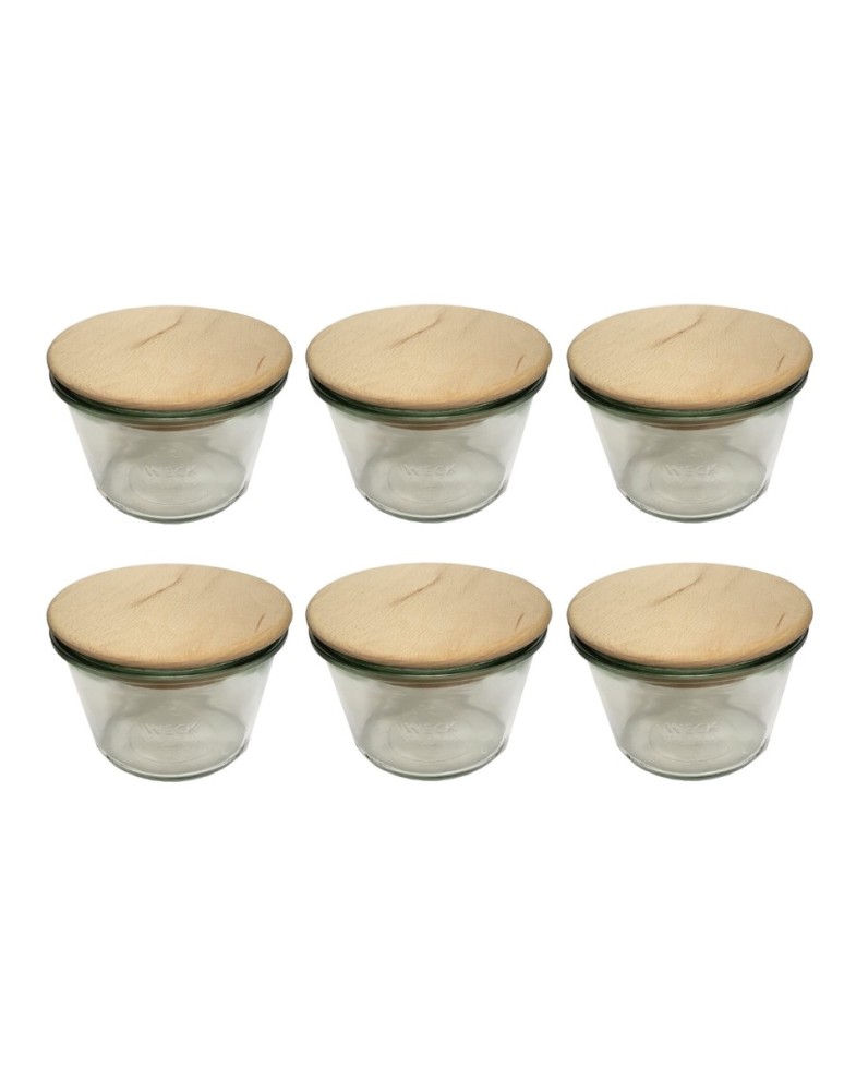 Słoiki i butelki - Słoiki WECK 6szt/ drewniane wieko słoik 370ml MOLD - product MODO24.PL 22