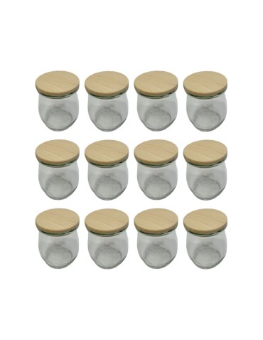 Słoiki i butelki - Słoiki WECK 12szt/ drewniane wieko słoik 220ml TULIP - product 22