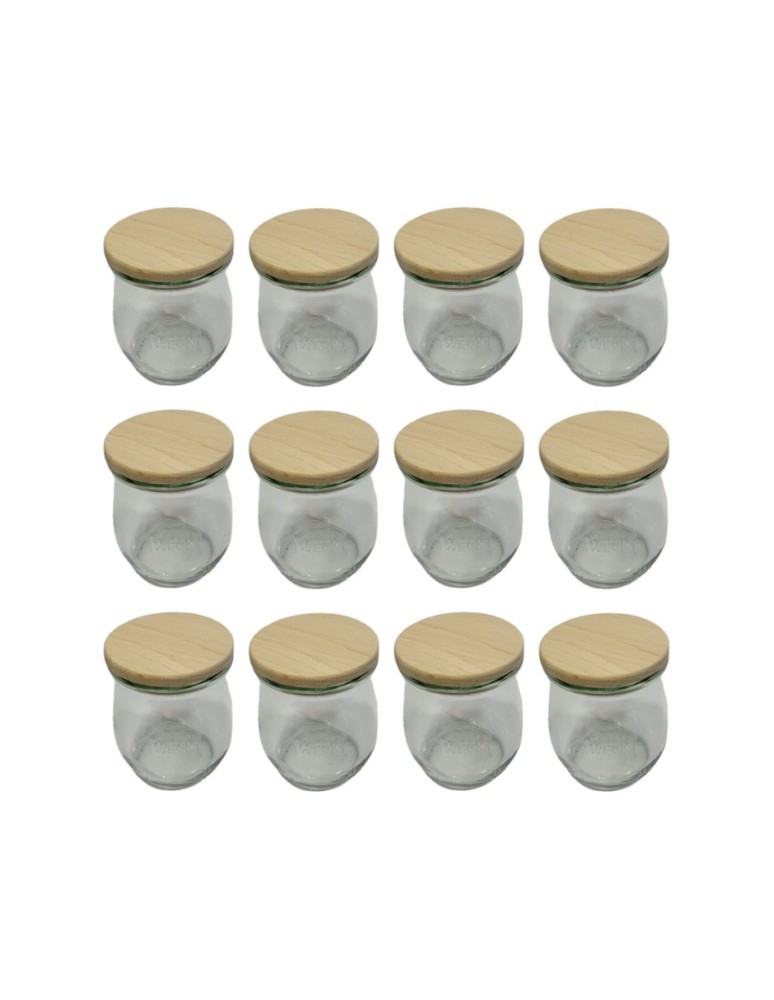 Słoiki i butelki - Słoiki WECK 12szt/ drewniane wieko słoik 220ml TULIP - product MODO24.PL 22
