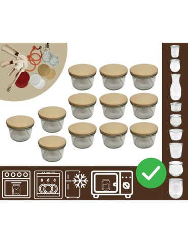 Słoiki i butelki - Słoiki WECK 12szt / drewniane wieko słoik 200ml MOLD - product 20