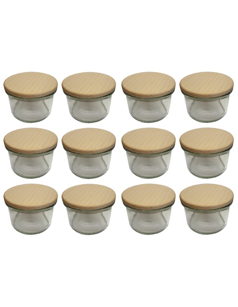 Słoiki i butelki - Słoiki WECK 12szt / drewniane wieko słoik 200ml MOLD - product MODO24.PL 22