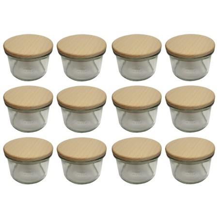 Słoiki WECK 12szt / drewniane wieko słoik 200ml MOLD