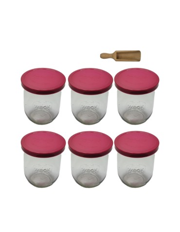 Słoiki i butelki - Słoiki WECK 6szt/ silikonowe wieko, miarka słoik 1l 1062ml TULIP - product 22