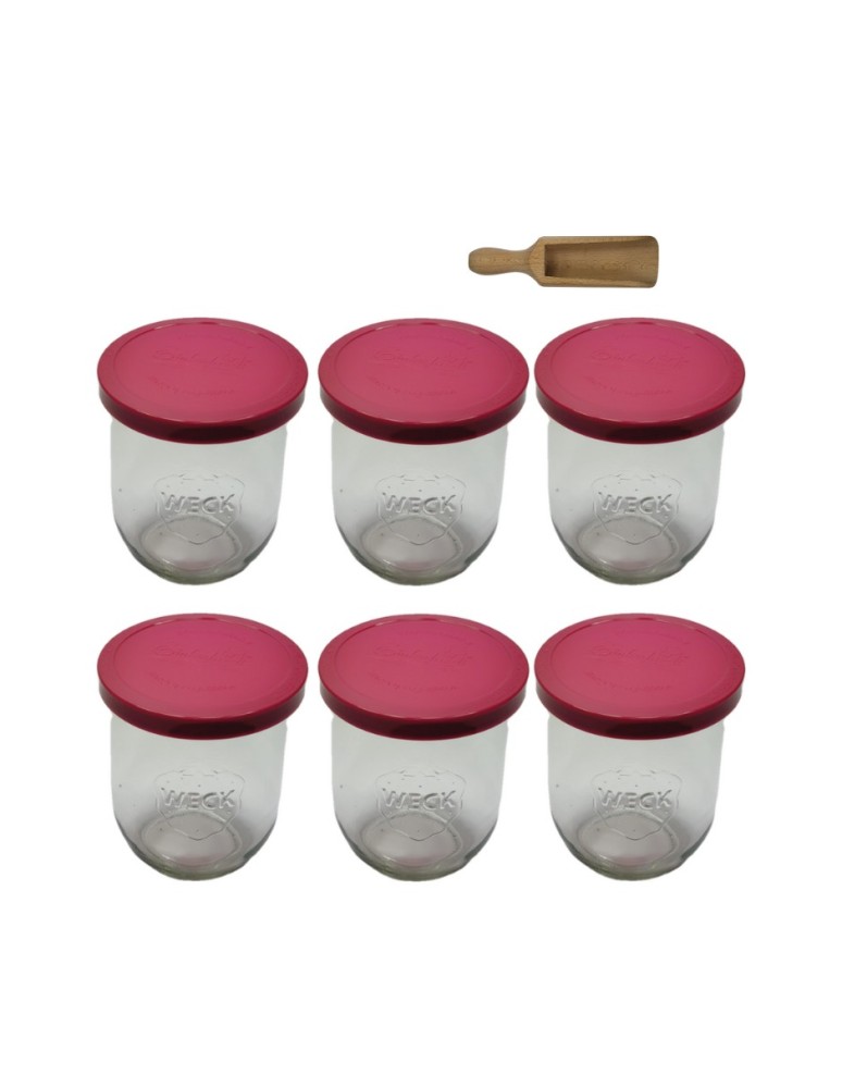 Słoiki i butelki - Słoiki WECK 6szt/ silikonowe wieko, miarka słoik 1l 1062ml TULIP - product MODO24.PL 22