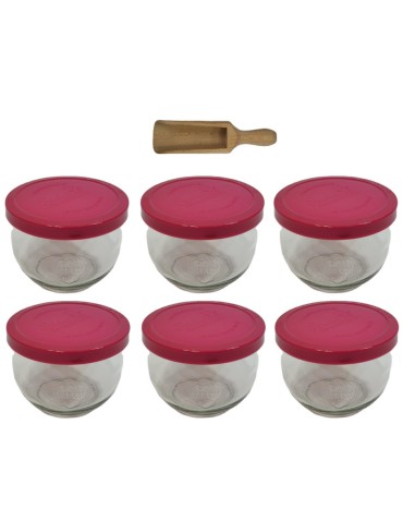 Słoiki i butelki - Słoiki WECK 6szt/ silikonowe wieko, miarka słoik 580ml TULIP - product 22