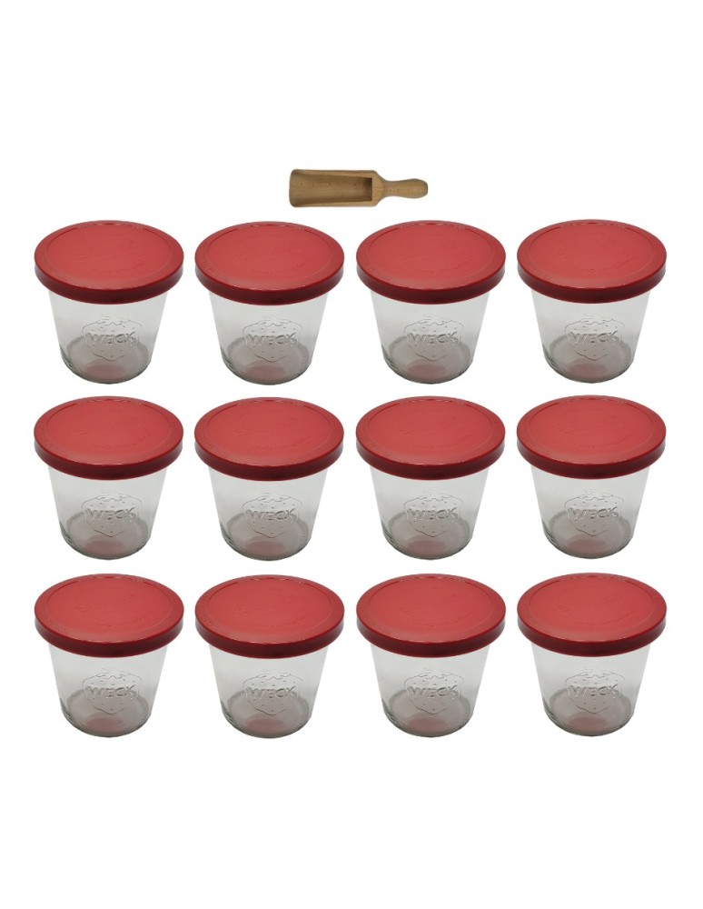 Słoiki i butelki - Słoiki WECK 12szt/ silikonowe wieko, miarka słoik 580ml MOLD - product MODO24.PL 22