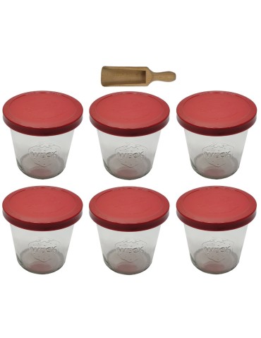 Słoiki i butelki - Słoiki WECK 6szt/ silikonowe wieko, miarka słoik 580ml MOLD - product 22