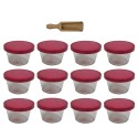 Słoiki WECK 12szt/ silikonowe wieko, miarka słoik 370ml MOLD