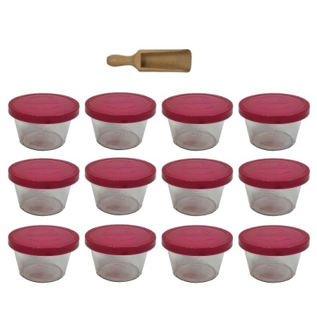 Słoiki WECK 12szt/ silikonowe wieko, miarka słoik 370ml MOLD