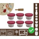 Słoiki WECK 6szt/ silikonowe wieko, miarka słoik 370ml MOLD