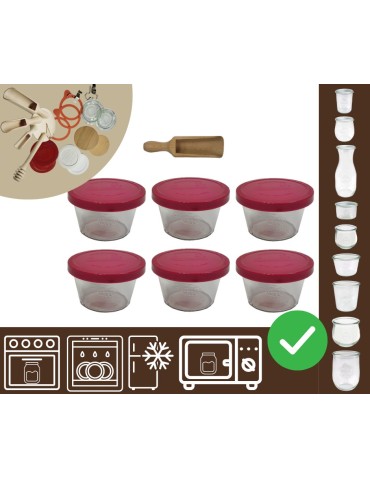 Słoiki i butelki - Słoiki WECK 6szt/ silikonowe wieko, miarka słoik 370ml MOLD - product 20