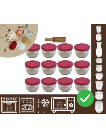 Słoiki i butelki - Słoiki WECK 12szt/ silikonowe wieko, miarka słoik 370ml TULIP - product 20