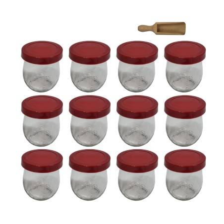 Słoiki WECK 12szt/ silikonowe wieko, miarka słoik 220ml TULIP