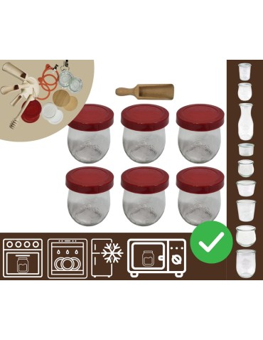 Słoiki i butelki - Słoiki WECK 6szt/ silikonowe wieko, miarka słoik 220ml TULIP - product 20