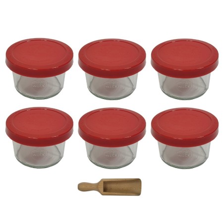 Słoiki WECK 6szt / silikonowe wieko, miarka słoik 200ml MOLD