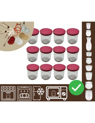 Słoiki i butelki - Słoiki WECK 12szt/ silikonowe wieko słoik 1l 1062ml TULIP - product 20