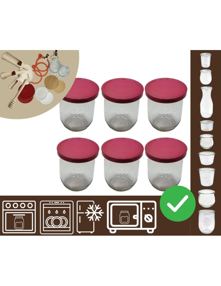 Słoiki i butelki - Słoiki WECK 6szt/ silikonowe wieko słoik 1l 1062ml TULIP - product MODO24.PL 20