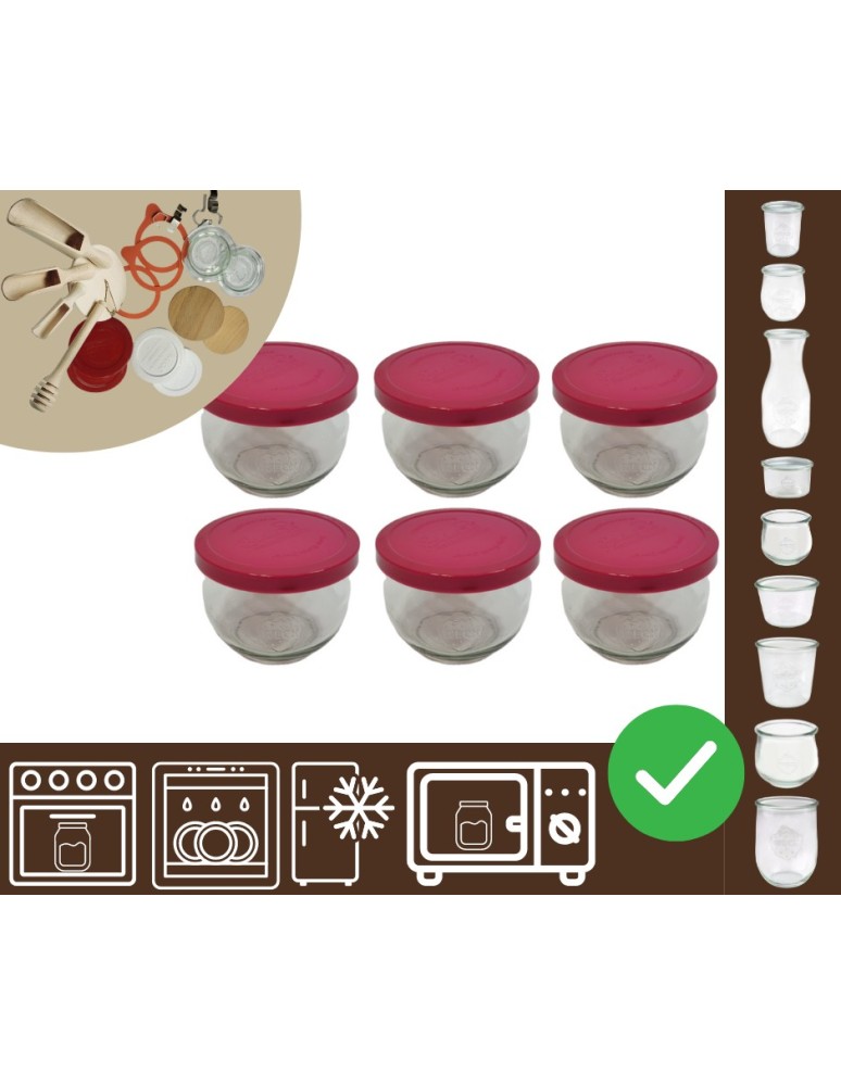 Słoiki i butelki - Słoiki WECK 6szt/ silikonowe wieko słoik 580ml TULIP - product MODO24.PL 20