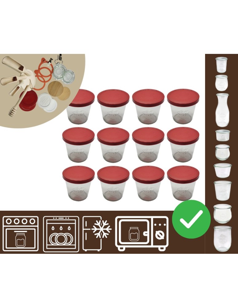 Słoiki i butelki - Słoiki WECK 12szt/ silikonowe wieko słoik 580ml MOLD - product MODO24.PL 20