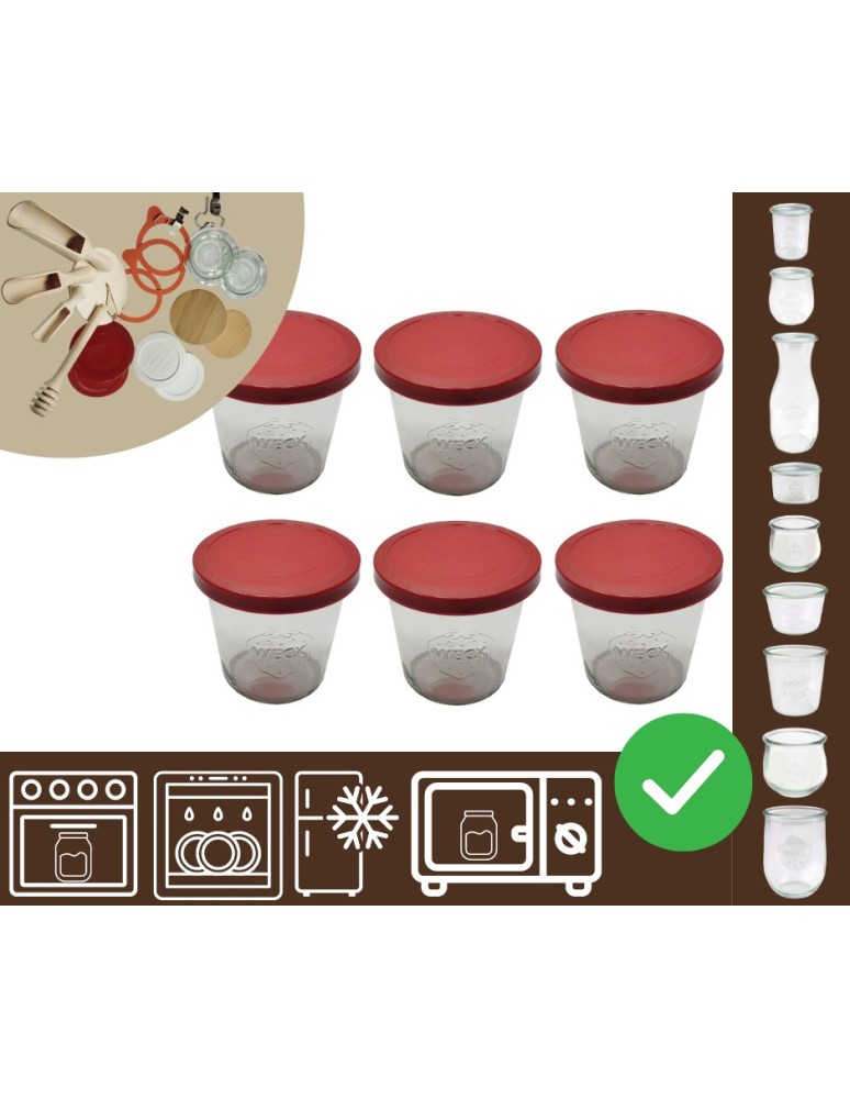 Słoiki i butelki - Słoiki WECK 6szt/ silikonowe wieko słoik 580ml MOLD - product MODO24.PL 20