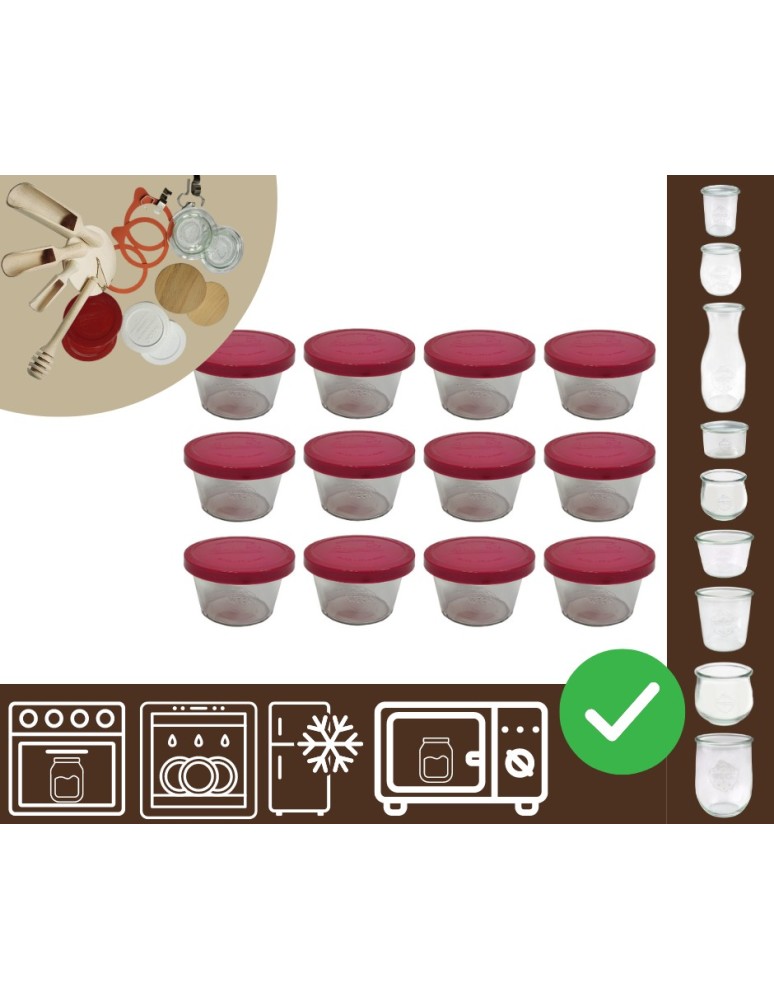 Słoiki i butelki - Słoiki WECK 12szt/ silikonowe wieko słoik 370ml MOLD - product MODO24.PL 20