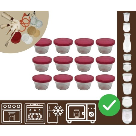 Słoiki WECK 12szt/ silikonowe wieko słoik 370ml MOLD