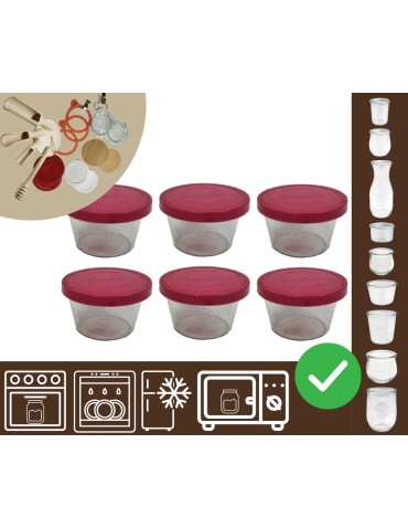 Słoiki i butelki - Słoiki WECK 6szt/ silikonowe wieko słoik 370ml MOLD - product 20
