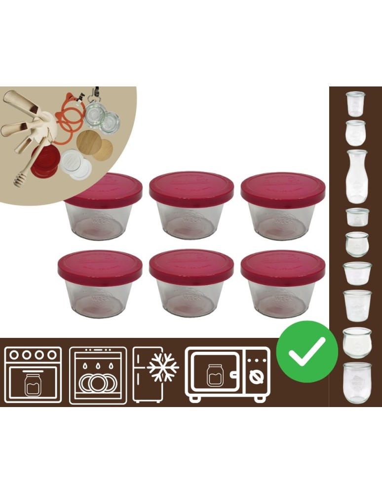 Słoiki i butelki - Słoiki WECK 6szt/ silikonowe wieko słoik 370ml MOLD - product MODO24.PL 20