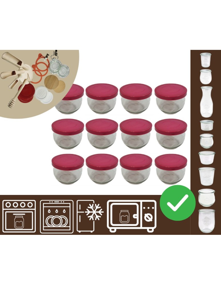 Słoiki i butelki - Słoiki WECK 12szt/ silikonowe wieko słoik 370ml TULIP - product MODO24.PL 20