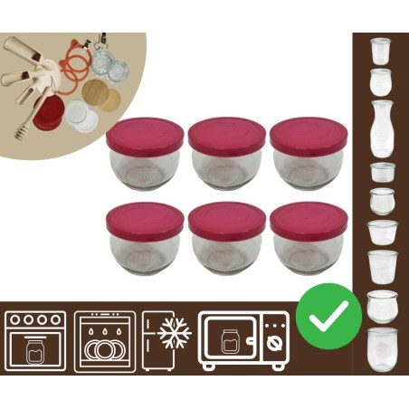 Słoiki WECK 6szt/ silikonowe wieko słoik 370ml TULIP