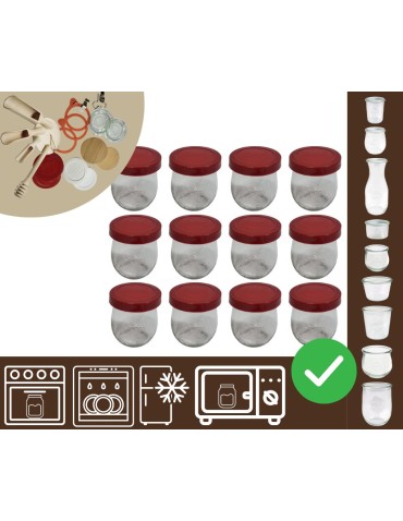 Słoiki i butelki - Słoiki WECK 12szt/ silikonowe wieko słoik 220ml TULIP - product 20