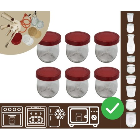 Słoiki WECK 6szt/ silikonowe wieko słoik 220ml TULIP
