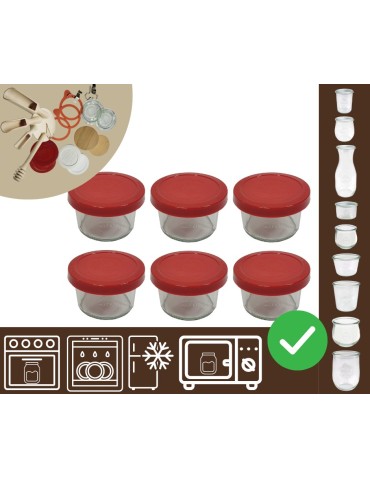 Słoiki i butelki - Słoiki WECK 6szt / silikonowe wieko słoik 200ml MOLD - product 20