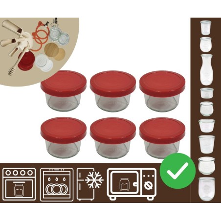 Słoiki WECK 6szt / silikonowe wieko słoik 200ml MOLD