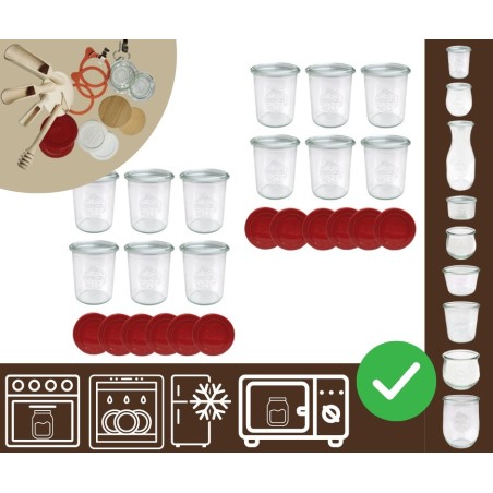 Słoiki WECK x12 / silikonowe wieko słoik 160ml MOLD