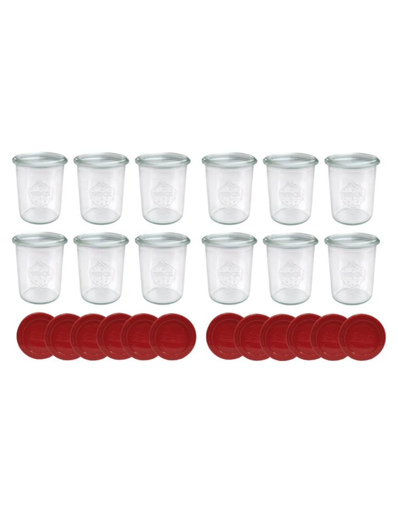 Słoiki i butelki - Słoiki WECK x12 / silikonowe wieko słoik 160ml MOLD - product MODO24.PL 12