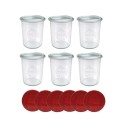 Słoiki WECK x6 / silikonowe wieko słoik 160ml MOLD