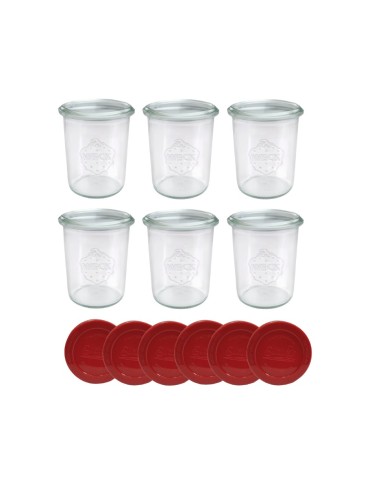 Słoiki i butelki - Słoiki WECK x6 / silikonowe wieko słoik 160ml MOLD - product 12