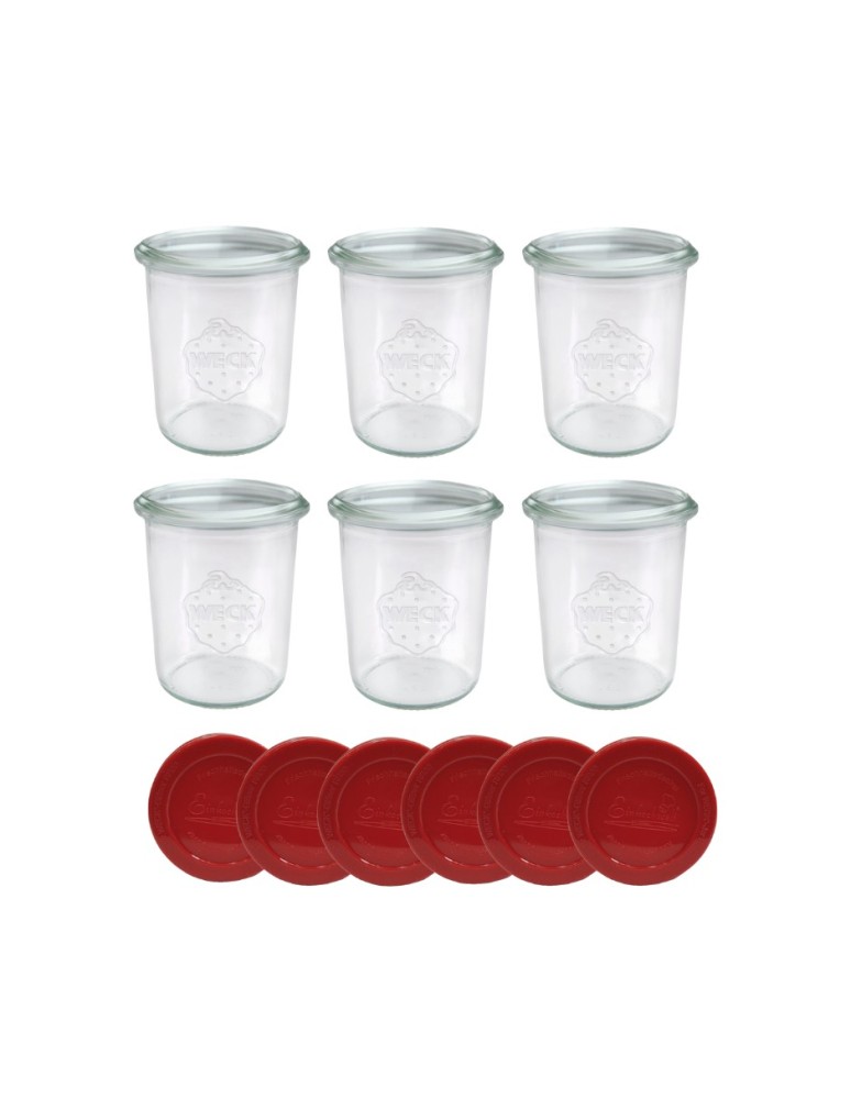 Słoiki i butelki - Słoiki WECK x6 / silikonowe wieko słoik 160ml MOLD - product MODO24.PL 12