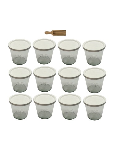 Słoiki i butelki - Słoiki WECK 12szt/ plastikowe wieko, miarka słoik 580ml MOLD - product 22