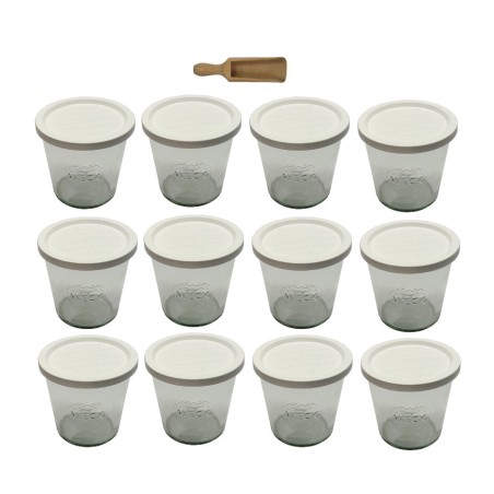 Słoiki WECK 12szt/ plastikowe wieko, miarka słoik 580ml MOLD