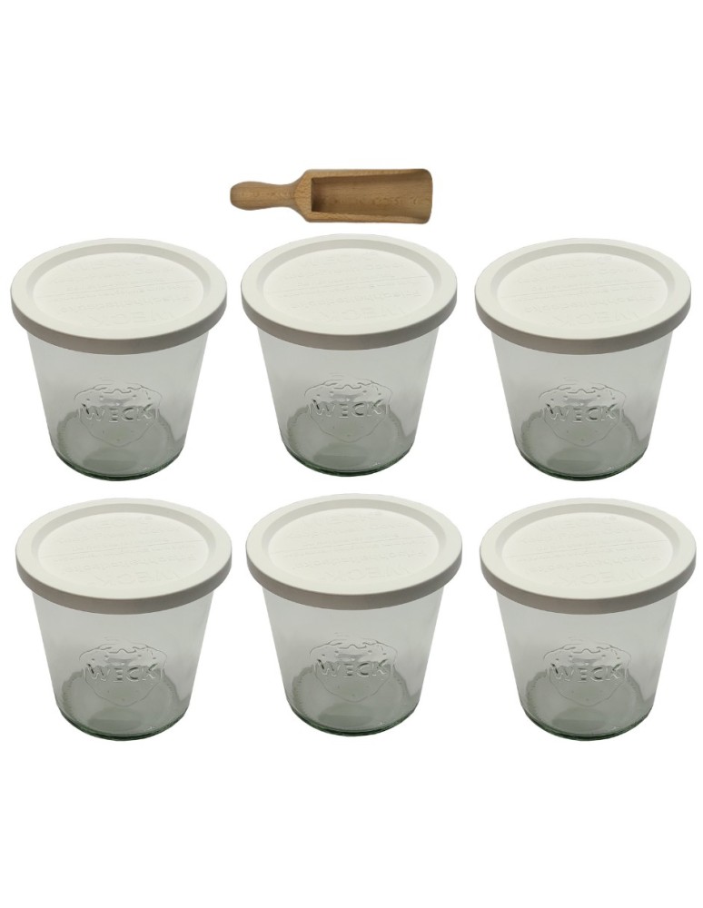Słoiki i butelki - Słoiki WECK 6szt/ plastikowe wieko, miarka słoik 580ml MOLD - product MODO24.PL 22