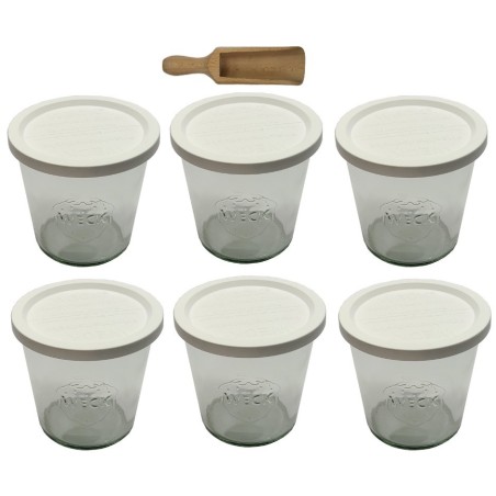 Słoiki WECK 6szt/ plastikowe wieko, miarka słoik 580ml MOLD