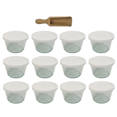 Słoiki WECK 12szt/ plastikowe wieko, miarka słoik 370ml MOLD