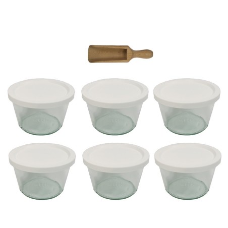 Słoiki WECK 6szt/ plastikowe wieko, miarka słoik 370ml MOLD