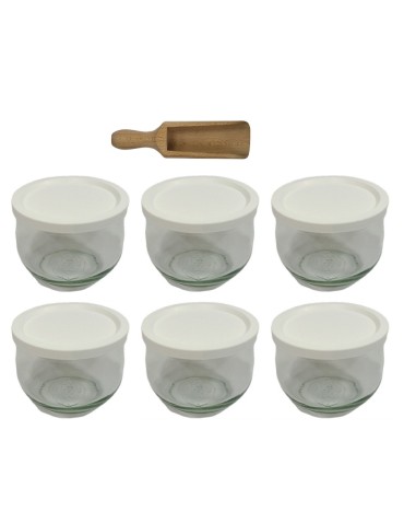 Słoiki i butelki - Słoiki WECK 6szt/ plastikowe wieko, miarka słoik 370ml TULIP - product 22