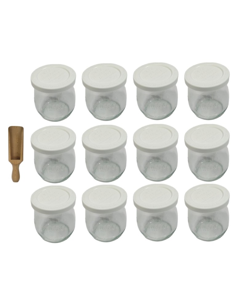 Słoiki i butelki - Słoiki WECK 12szt/ plastikowe wieko, miarka słoik 220ml TULIP - product MODO24.PL 22