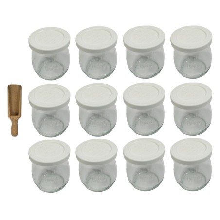 Słoiki WECK 12szt/ plastikowe wieko, miarka słoik 220ml TULIP