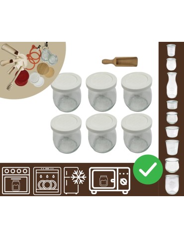 Słoiki i butelki - Słoiki WECK 6szt/ plastikowe wieko, miarka słoik 220ml TULIP - product 20