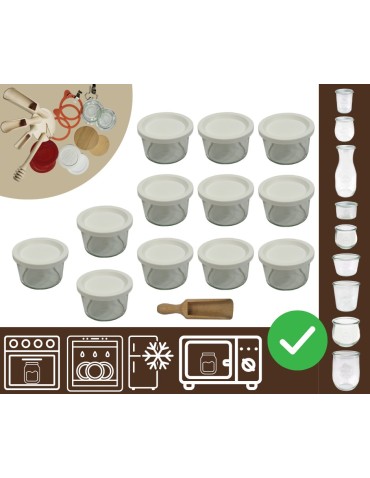 Słoiki i butelki - Słoiki WECK 12szt / plastikowe wieko, miarka słoik 200ml MOLD - product 20